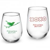 wedding photo - Personalized Stemless Wine Glass