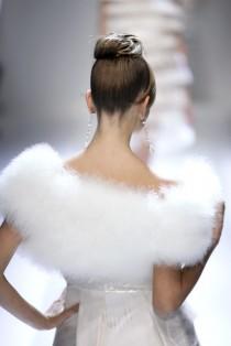 wedding photo - Winter Wedding Bolero ♥ Cheap White Faux Fur Bridal Bolero for Christmas Weddings
