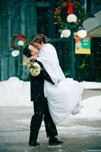wedding photo -  Romantic Christmas Wedding Photography ♥ Snowy Winter Weddings