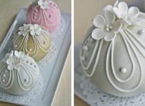 wedding photo - Elegant Wedding Bauble Cakes by Cake Central 