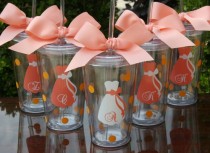 wedding photo - Personalized Tumblers Bridesmaids Gifts With Straw ♥ Unique and Creative Bridesmaids Gift Ideas 