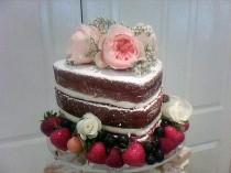 wedding photo - Heart Shaped Голый торт