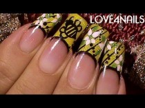 wedding photo - How To Paint An Easy Bumble Bee ~ Nail Art Design Tutorial
