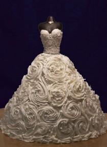 wedding photo - Wedding bride shaped wedding cake