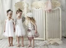 wedding photo - Cute flowergirls in white dresses