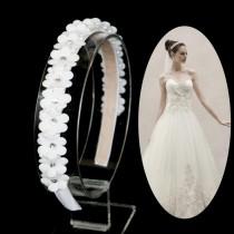 wedding photo - Wedding Bridal Headband Swarovski Rhinestone Marguerite Flower Headpiece