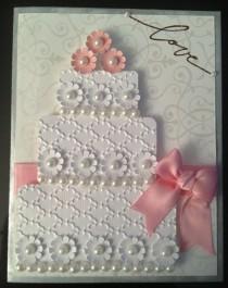 wedding photo - Hand made cake wedding invitation card