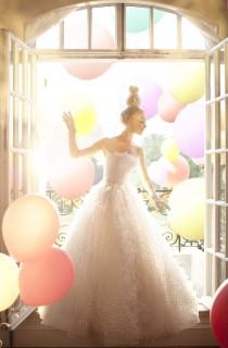wedding photo - Wedding Photography where a bride is surrounding with balloons.
