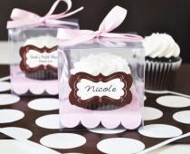 wedding photo - Details About 12 Clear Plastic Cupcake Boxes Wedding Favor Favors