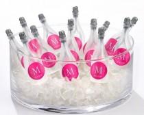 wedding photo - Details About 120 Personalized Monogram Bubble Champagne Bottles Wedding Favors