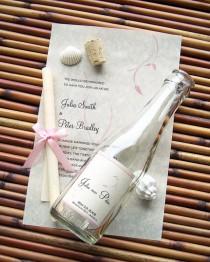 wedding photo - Message In A Bottle Signature Wedding Invitation Sample - Bliss - New