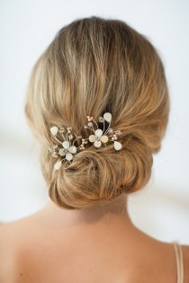wedding photo - Wedding Hairpins, Bridal Hairpins, Mother of Pearl Wedding Hair Pins - New