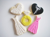 wedding photo - Wedding Cookies -  Favors for Bridal Showers