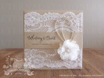 wedding photo - Wedding Invitation With lovely white flower