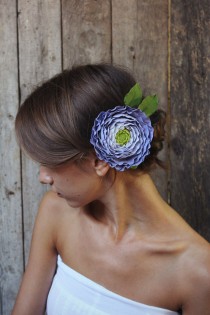 wedding photo -  Hair Clip Polymer Ranunculus with Buds