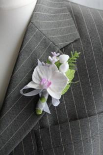 wedding photo -  Buttonhole Polymer clay flower Boutonniere for men
