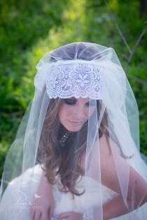 wedding photo -  Cathedral Tulle Veil with French Style Lace