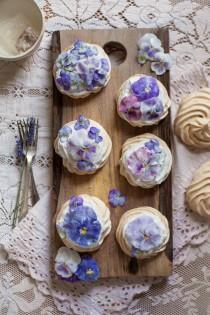 wedding photo - An Edible Flower Collaboration With Luna Moss: Creamed Honey & Rose Popsicles, The Cornflower Kickback, & Candied Pansy & Viola Mini Pavlovas