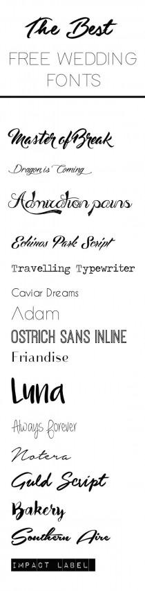wedding photo - The Best Free Fonts For Wedding Invitations, Place Cards, Save The Dates