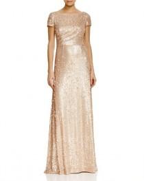 wedding photo - Adrianna Papell Short Sleeve Sequin Gown