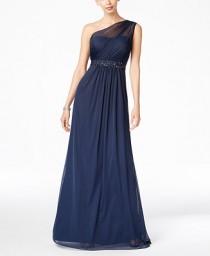 wedding photo - Adrianna Papell Embellished One-Shoulder Gown