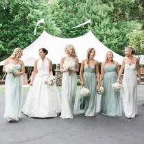 wedding photo - Mint Chiffon Dress