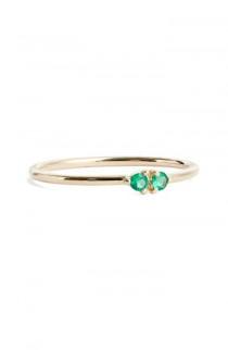 wedding photo - WWAKE Double Emerald Ring (Nordstrom Exclusive)