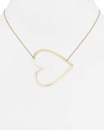 Jennifer Zeuner Marissa Large Heart Necklace, 18" wedding photo - Jennifer Zeuner Marissa Large Heart Necklace, 18"