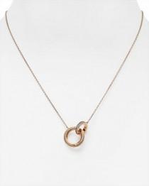 Michael Kors Interlocking Logo Ring Pendant Necklace, 18" wedding photo - Michael Kors Interlocking Logo Ring Pendant Necklace, 18"