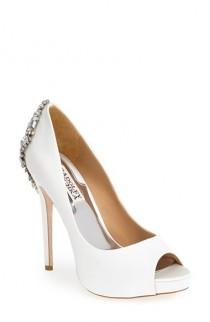 Badgley Mischka 'Kiara' Crystal Back Open Toe Pump (Women) wedding photo - Badgley Mischka 'Kiara' Crystal Back Open Toe Pump (Women)