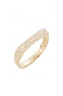 EF COLLECTION Jumbo Diamond Bar Ring wedding photo - EF COLLECTION Jumbo Diamond Bar Ring