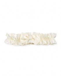 Boxed Pearl-Embellished Garter for Bride, White wedding photo - Boxed Pearl-Embellished Garter for Bride, White