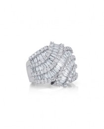 Multi-Row Baguette Diamond Ring, Size 6.5 wedding photo - Multi-Row Baguette Diamond Ring, Size 6.5
