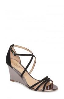 Jewel Badgley Mischka Hunt Glittery Wedge Sandal (Women) wedding photo - Jewel Badgley Mischka Hunt Glittery Wedge Sandal (Women)