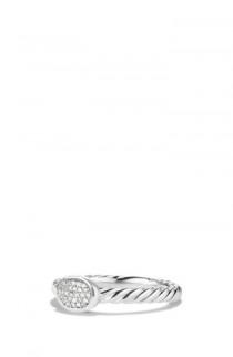 David Yurman Petite Pavé Oval Ring with Diamonds wedding photo - David Yurman Petite Pavé Oval Ring with Diamonds