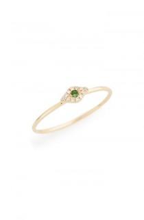 EF COLLECTION Evil Eye Diamond & Sapphire Stack Ring wedding photo - EF COLLECTION Evil Eye Diamond & Sapphire Stack Ring