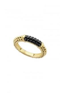 LAGOS Gold & Black Caviar Stacking Ring wedding photo - LAGOS Gold & Black Caviar Stacking Ring
