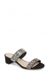 Nina Georgea Crystal Embellished Slide Sandal (Women) wedding photo - Nina Georgea Crystal Embellished Slide Sandal (Women)