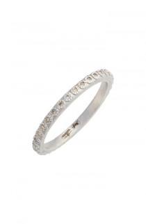 New World Silver Champagne Diamond Stacking Ring wedding photo - New World Silver Champagne Diamond Stacking Ring