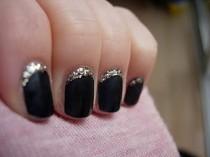 wedding photo -  Half Moon Manicure ♥ Wedding Nail Art 