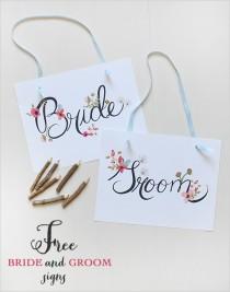wedding photo - Free Bride And Groom Signs