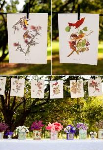 wedding photo - Botanical Bird Prints