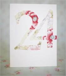 wedding photo - Fabric Table Numbers