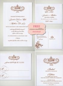 wedding photo - Бесплатное приглашение Weddding Crown