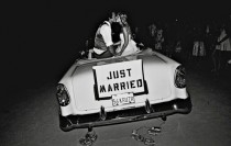 wedding photo - Getaway Classic Wedding Car ♥ Just Married 