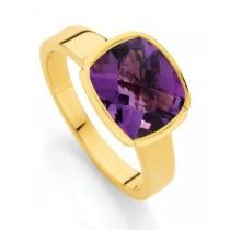 wedding photo -  Amethyst Ring ♥ Gorgeous Gold Ring 