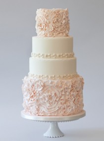 wedding photo - Chic Rosette Wedding Cakes ♥ Wedding Cake Design 