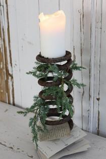 candle holder from springs
