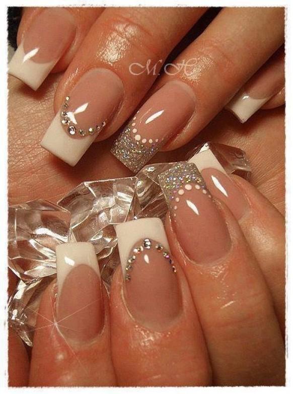 French Tip Nail Designs For Wedding 4