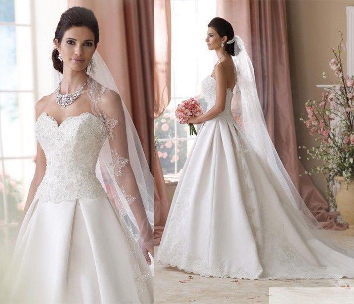 New White/ivory Lace Brides Dresses Wedding Gown Size 2-4-6-8-10-12-14 ...